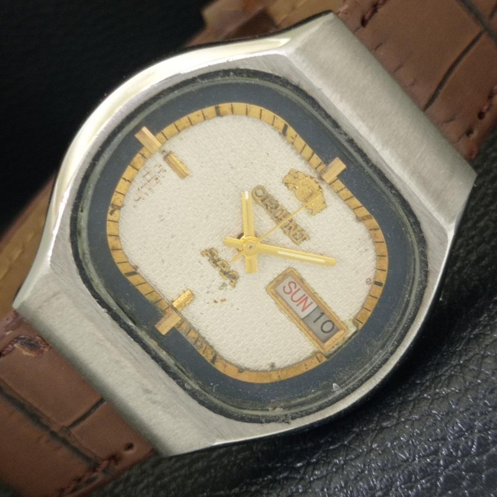 

VINTAGE ORIENT AAA AUTOMATIC JAPAN 46941 MENS ORIGINAL DIAL WATCH a703330-1 R213b-a703330