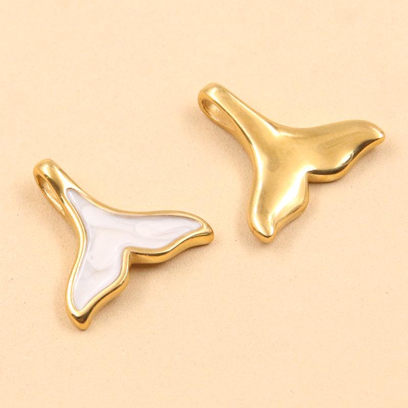 7 Styles Stainless Steel Drip Oil Fishtail Cross Star Charms Pendants