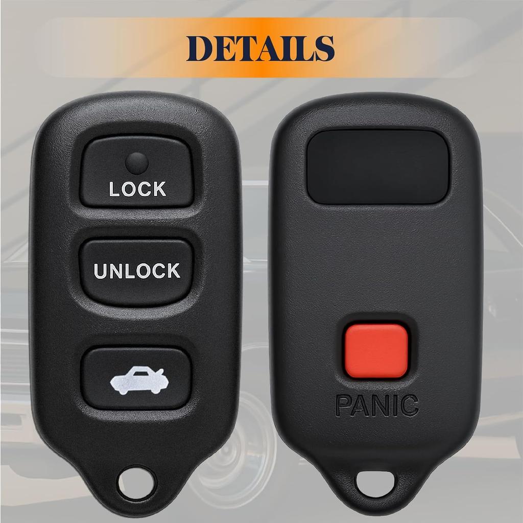 Keyless Entry GQ43VT14T Key Fob Replacement Fits for 2002-2006 Toyota Camry Corolla Matix Pontiac Vibe Car Remote Keys, 315MHz