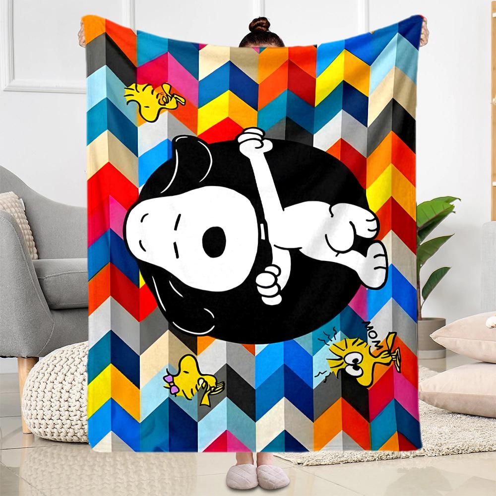 Snoopy Woodstock Friendship Blanket Durable Comfort Great for Bedding Bed Livingroom Four Seasons Universal Modern