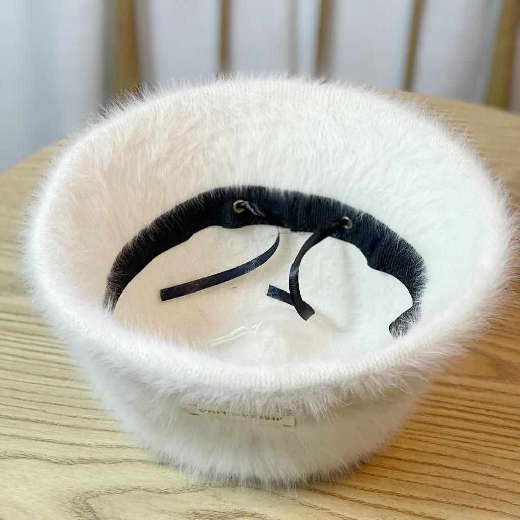 Fisherman's Hat Children Autumn and Winter Plush Bucket White Basin Hat Women