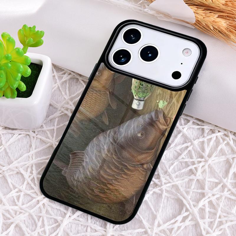 Carp Fishing Fish soft Phone Case for iPhone 17 Air 16 15 11 12 14 13 Pro Max Shockproof Cover