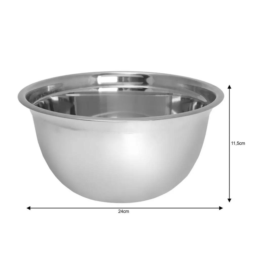 STEEL KITCHEN BOWL 24cm KINGHOFF KH-1487
