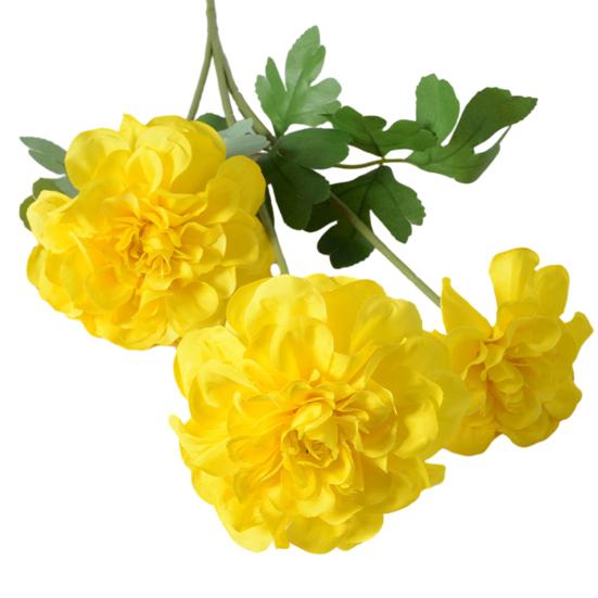 Geranium Flowers UV Resistant Faux Silk Geranium Flower Bouquet with 3 Heads