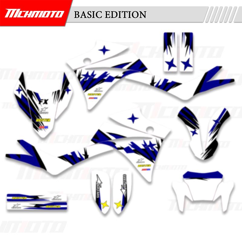 MCHMFG For YAMAHA XT660R XT 660R XTR 660 Full Graphics Decals Stickers Motorcycle Background  Number Name A without number