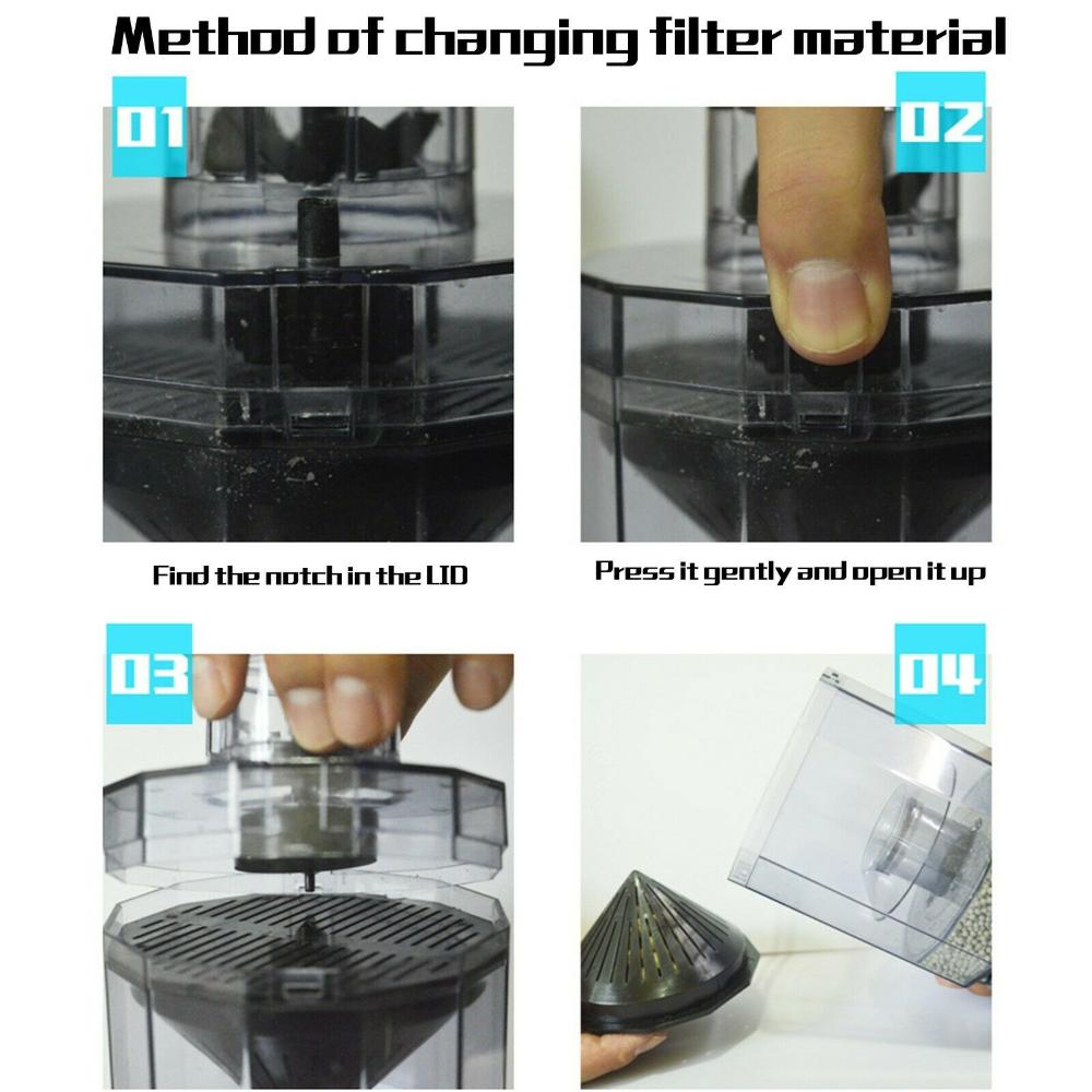 Helautomatisk fiskebæsjseparator Sugeoppsamler Akvarium Støvsuger Fiskebæsjfilter