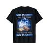 Men's Christian Faith T-Shirt - Black Religious Apparel with "God Is Good All the Time" Quote - Breathable Cotton Tee for Church, Casual Attire -