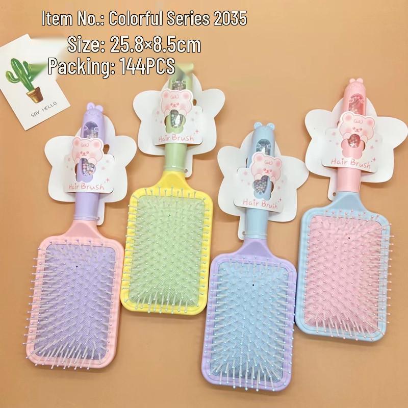 Cute Pet Air Cushion Comb: Plastic Massage Comb for Smoothing Curly Hair, Scalp Care for Women and Students