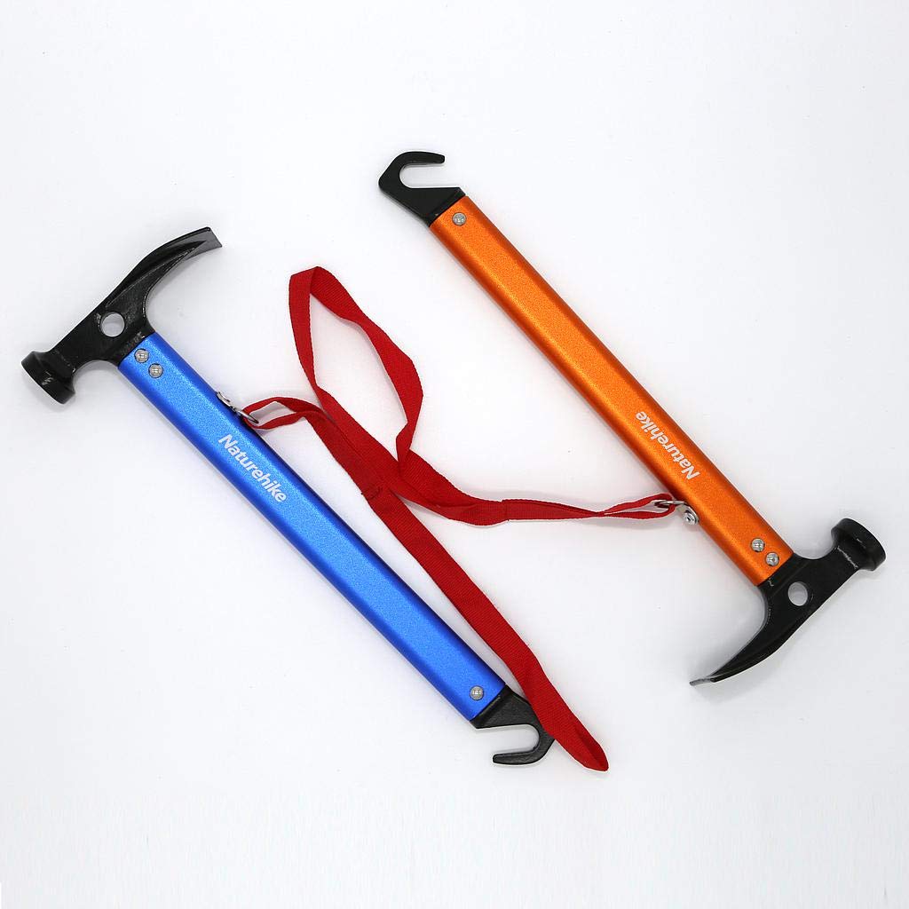 Naturehike Outdoor Multifunctional Hammer, Camping Aluminum Alloy Tent Hammer, Outdoor Rescue Hammer (Blue)