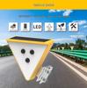 Solar-Powered Red and Blue Traffic Strobe Light for Road Construction and Nighttime Safety
