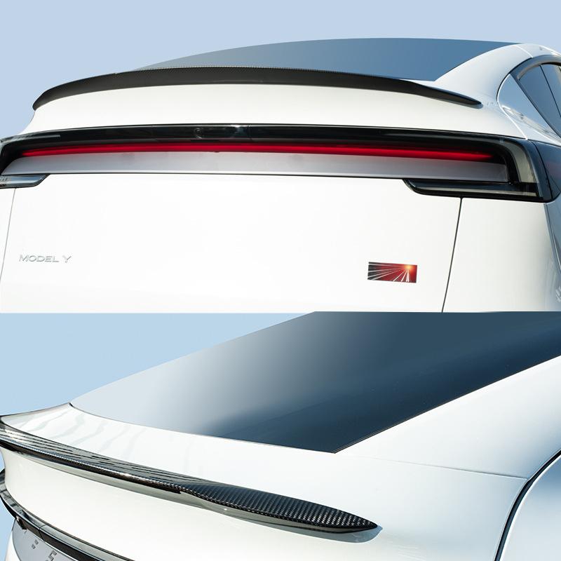 New Car Trunk Wing Spoiler For New Tesla Model Y Juniper 2025+ Real Carbon Fiber Spoiler Tail Fin Real Carbon Fiber Accessories