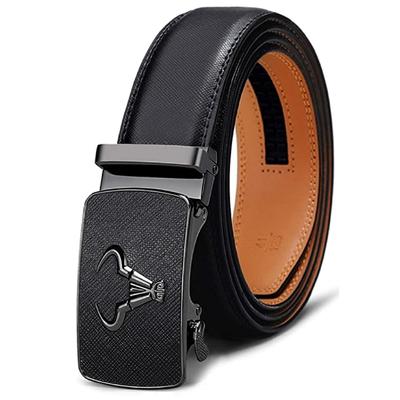 Genuine Leather Belt for Men with Autolock Buckle - Micro Adjustable Belt Fit Everywhere | Formal & Casual | Elegant Gift Box