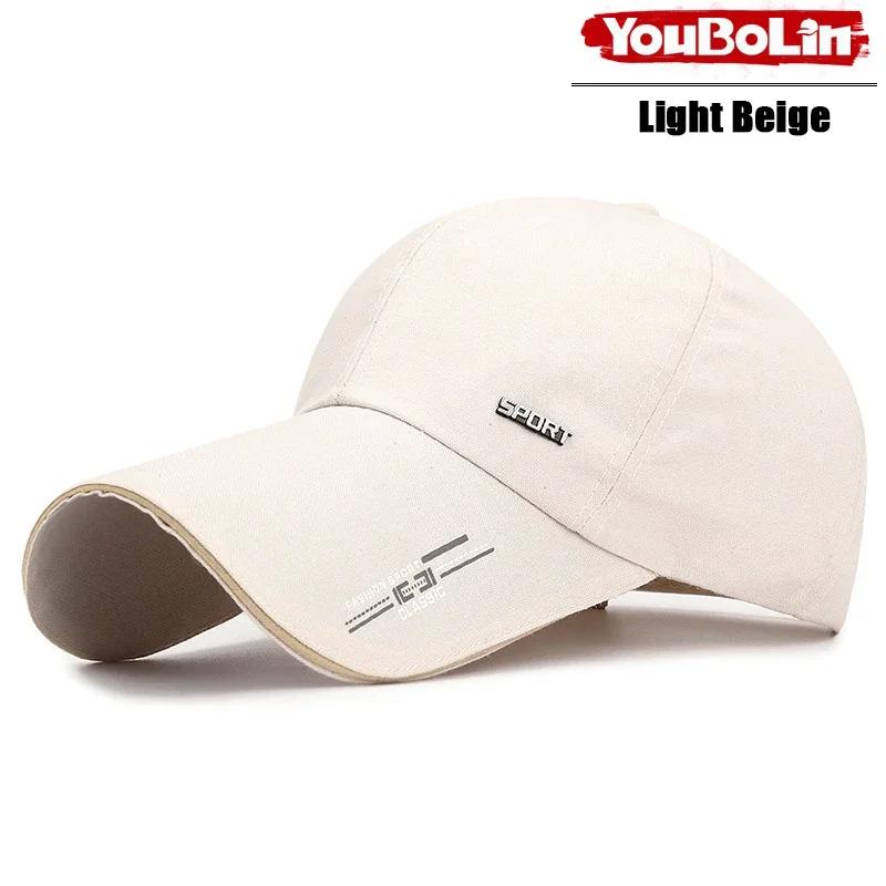 Spring And Summer Fresh Latest Brand New Extended Brim Baseball Cap Men'S Outdoor Fishing Large Brim Sun Hat Women'S Cotton Canvas Hat