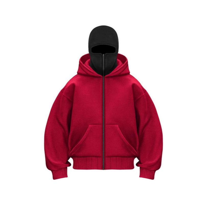 European & American Autumn/Winter Men's Double Hood Zipper Sweatshirt - Unisex Style