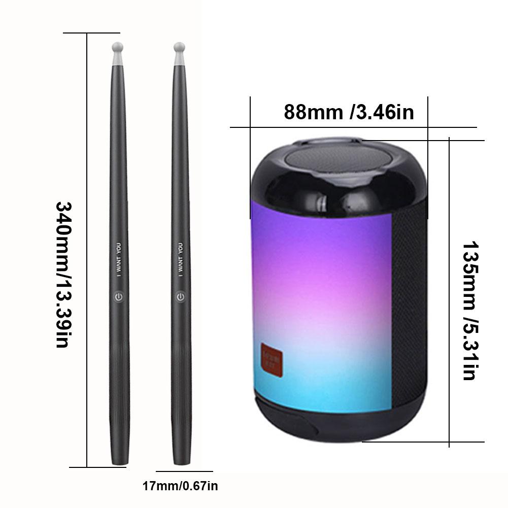 

Соматосенсорный виртуальный набор ударных инструментов Электронные воздушные барабанные палочки Музыкальный инструмент Умный беспроводной портативный набор виртуальных барабанных палочек Микс