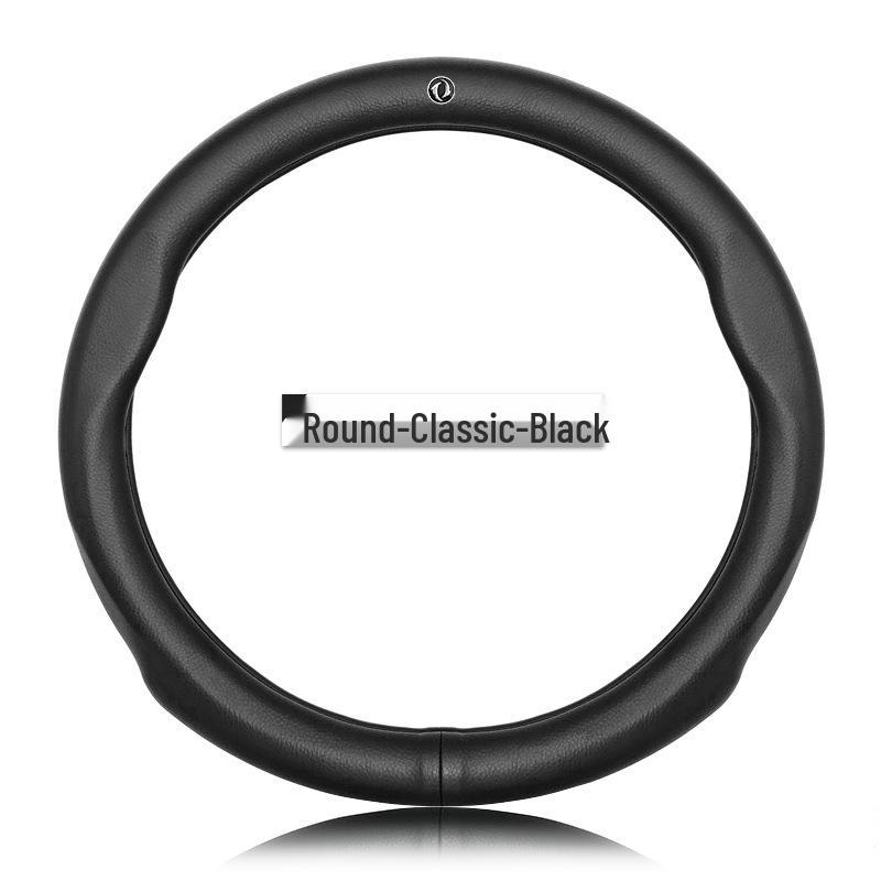 Genuine Leather Steering Wheel Cover for Dongfeng Fengxing S500 - Ultra-thin, Sweat-absorbent, Non-slip, Four Seasons Universal Fit