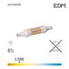 Ampoule LED Linéaire 78mm R7S 5.5W 600 Lm 3200K Base Céramique Légère Chaude EDM