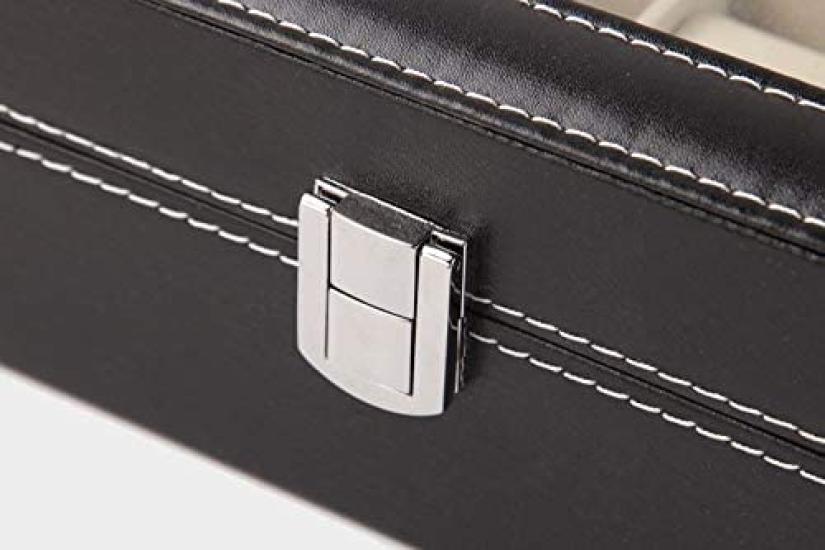 Ansimple, cutie de depozitare pentru ochelari de soare, cutie de colecție, accesorii, fabricată din PU, 8 buc (Ține ochelari)