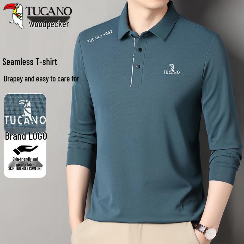 TUCANO Men's Ice-Feel Long Sleeve Polo T-Shirt