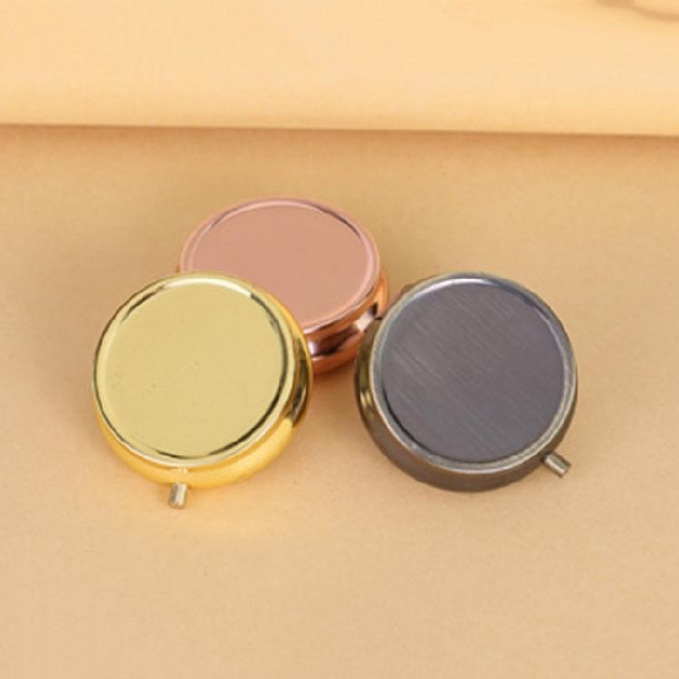 Fach Medikamenten Pillen Etui Pillen Tragetasche für Tasche Geldbörse Pillenbox Dekorative Metall Medizin Organizer für Geschenk