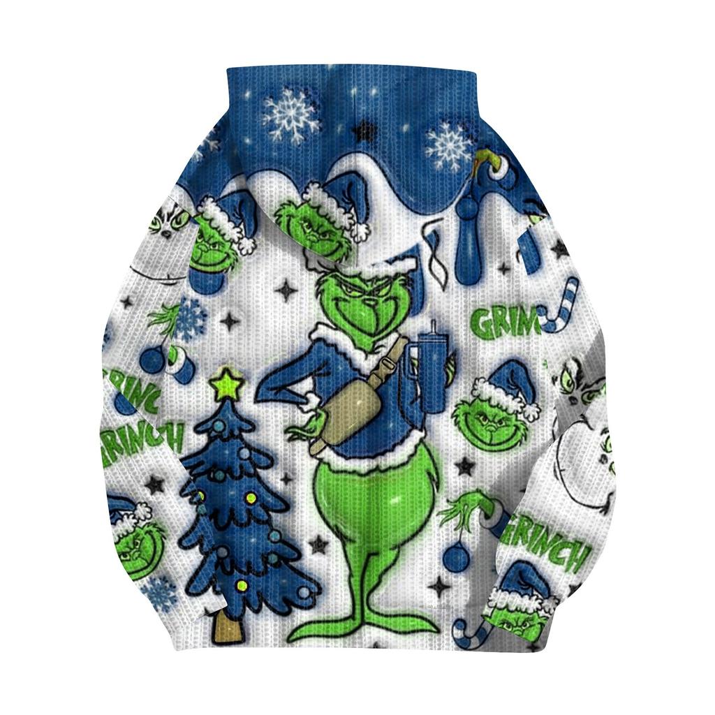 Women's Fashion Jacket Casual Printed Long-sleeved Hooded Cardigan Sweatshirts