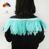 Feather2 Meter/pack Goose Feather Fringe Trim On Satin Header 6"- 8" In /15-20 Cm Width