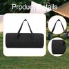 Tent Stakes Bag Camping Equipment Storage Case for Picnic Travelling Black