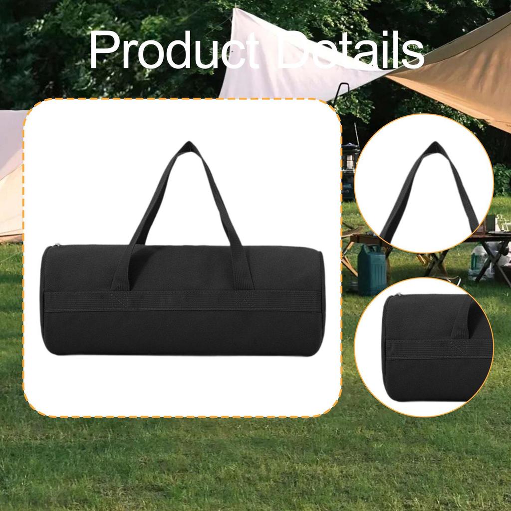 Tent Stakes Bag Camping Equipment Storage Case for Picnic Travelling Black