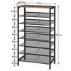Hoobro étagère à chaussures, meubles à chaussures, porte-chaussures à 8 niveaux, étagère de rangement, entrée, salon, chambre