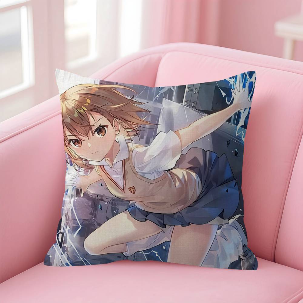 A Certain Scientific Railgun Cushion Cover Car Throw Pillow Case For Sofa Car Christmas Gift