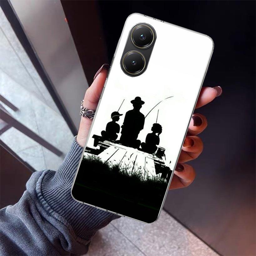 Hunting Fishing Man Phone Case For Xiaomi Poco X7 X6 X5 Pro F7 Ultra Redmi 15C 15 13 13C 12 12C 10 10A 10C 9 9A 9C 9T Shell Poco