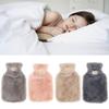 Removable Cover Natural Rubber Hot Water Bottle Hand Warmer Hot Water Bag With Faux Fur Cover