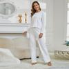 Exquisite Pajamas Women's Spring and Autumn Thin Fashion Pure Cotton Knitted Loungewear New Long-sleeved Two-piece Set