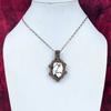 Wild Horse Magnesite Gemstone Pendant Copper Wire Wrapped Handmade Pendant