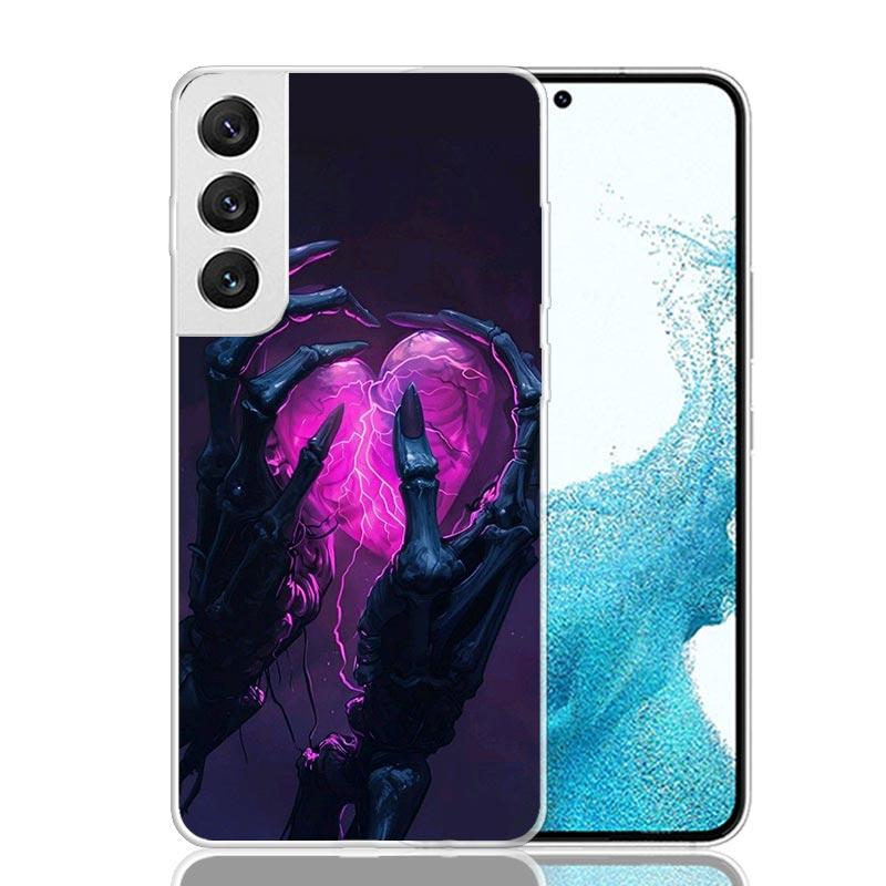 Anatomy Skeleton Heart Lovey Kiss Phone Case For Samsung Galaxy S26 S25 Edge S24 S23 FE S22 Ultra S21 Plus S20 + Fundas Cover Co