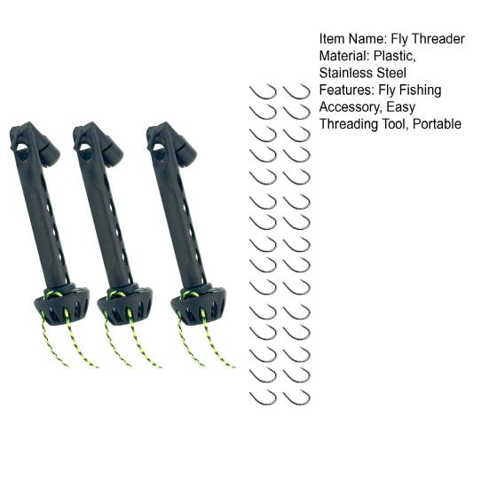 1/2/3Pcs Fly Fishing Magnetic Fly Threader Works with Most Hooks Tippets Small Flies Lightweight Fly Rigging Threading Tools Fly Fishing Accessory
