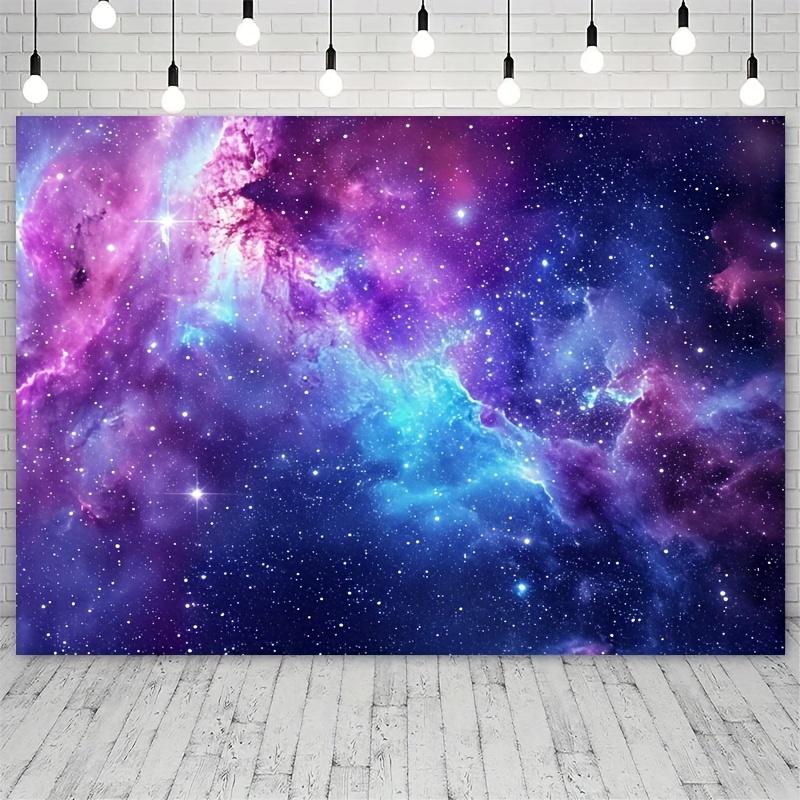 Galaxy background fabric, used for bedroom aesthetic space, starry sky, universe background, black lighting poster decoration