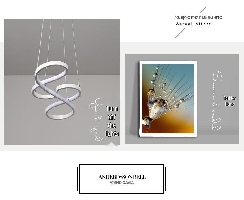 LED Musical Note Pendant Light - Modern, Irregular Design for Living Room, Restaurant, or Nordic Dining Spaces