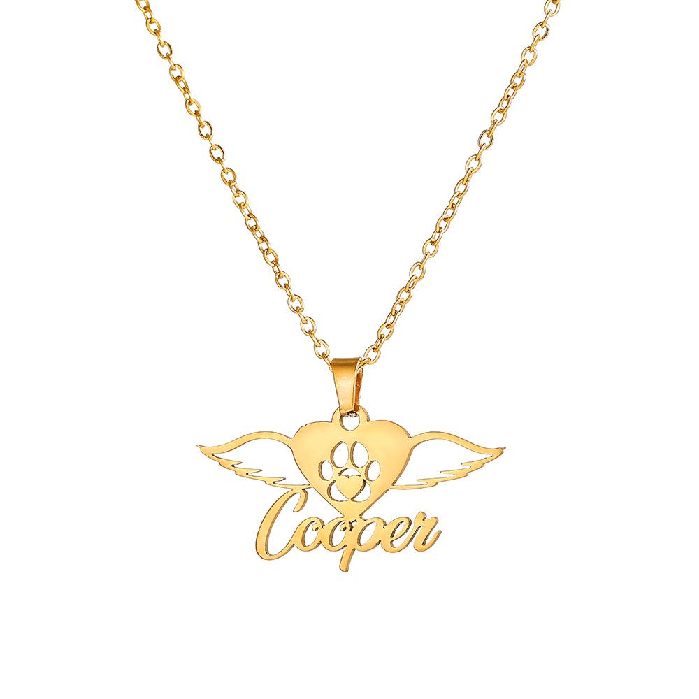 Collana Personalizzata con Lettere in Acciaio Inossidabile Placcato Oro 18K - Catena Clavicolare Fai-da-Te con Nome Personalizzato