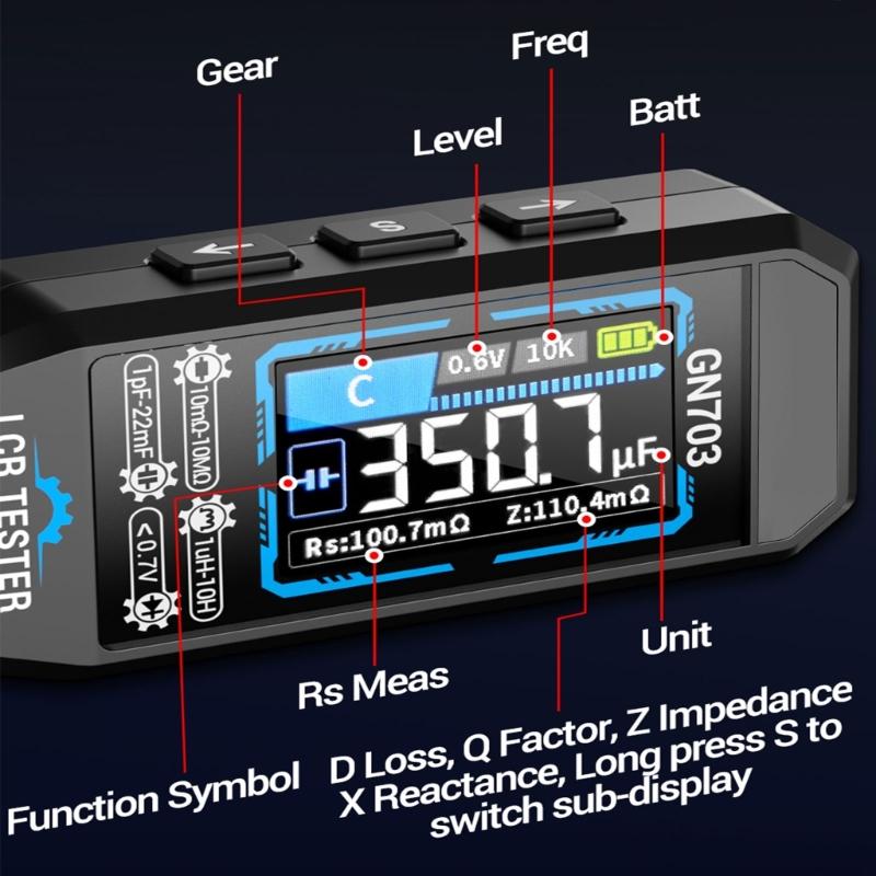 High Accuracy Digital Tweezer Meter Auto Recognition for Accurate Resistance Inductance Capacitance Measurement