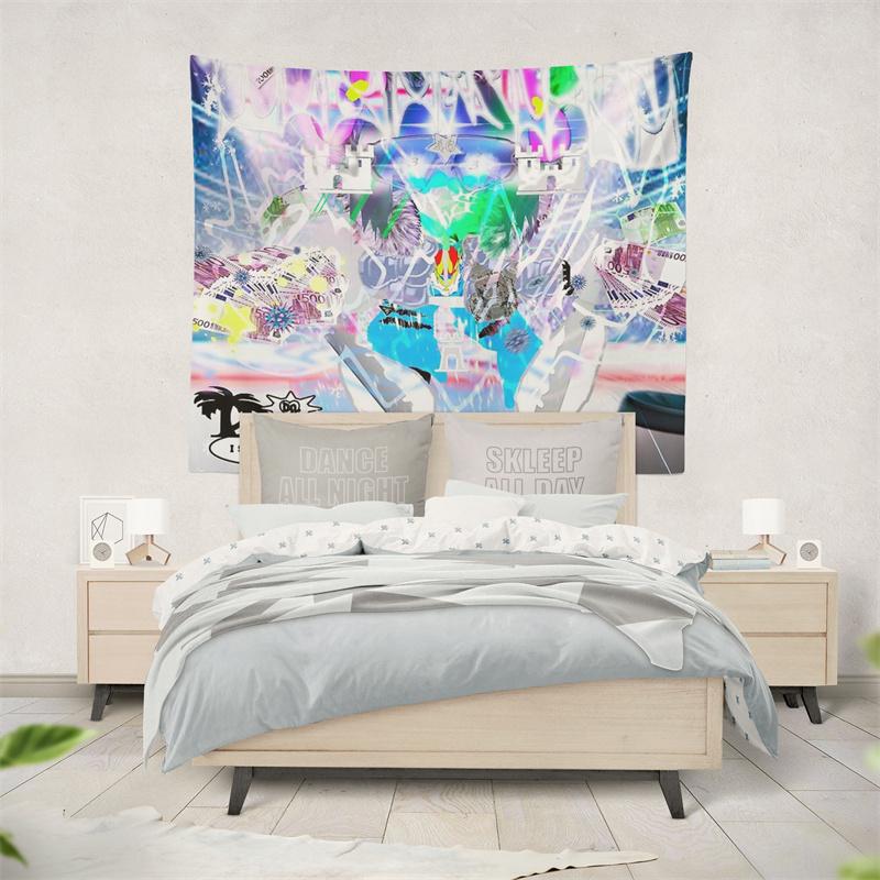 Aertemisi Icedancer Bladee Tapestry Wall Hanging Art for Bedroom Living Room Decor College Dorm Party Backdrop Home Decoration
