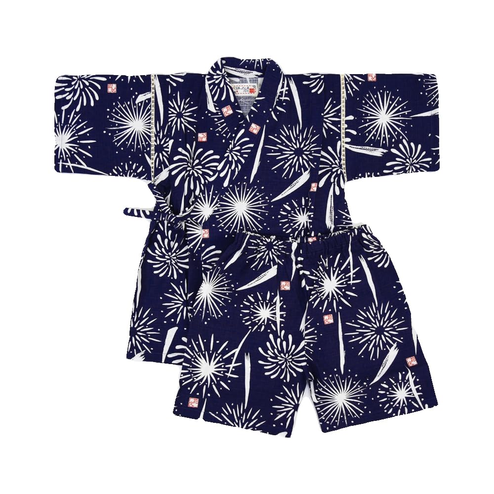Jinbei Stylish Loungewear for Perfect for Fireworks Festivals and Summer Made with Cotton and Made in A Great Gift for XYZ Fireworks [Kodomo Jikan]