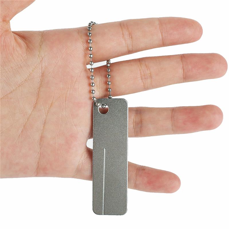 1Pc Fishing Hook Sharpener Portable Diamond Stone Mini EDC Pocket Keychain Fish Hook Sharpen Tools Knife for Outdoor Accessories