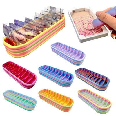Diamond Packets Storage Box 10-Compartment Diamond Packet And Pen Organizer Craft Accessories Holder for Diamond Art Lovers