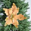 Simulation Christmas Flower 35cm Flannel Sequins Christmas Flower Christmas Tree Ornament Home Christmas Ornament