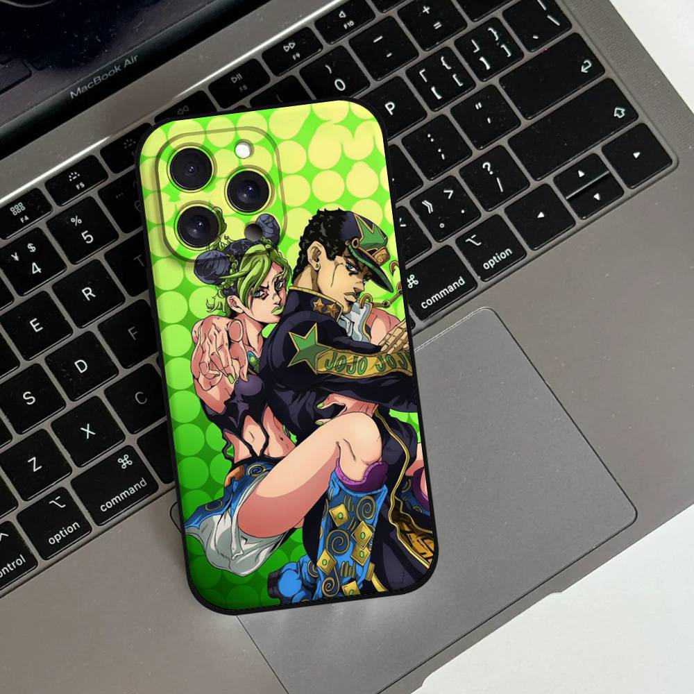 Anime J-JoJos Bizarre Adventure Phone Case For IPhone 17 16 15 14 13 12 11 X XR XS Plus Pro Max Mini Soft Black Cover