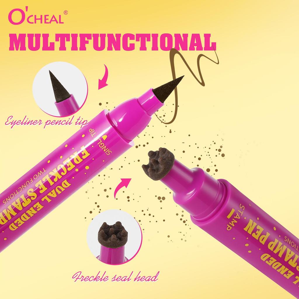 COOLSTORY 3-in-1 Freckle Pen & Contour Stick: Natural, Realistic, Waterproof, Sweatproof.