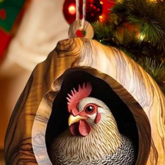 Vánoční ozdoba Stromová díra Sova Lední medvěd Kočka Design Akrylový přívěsek