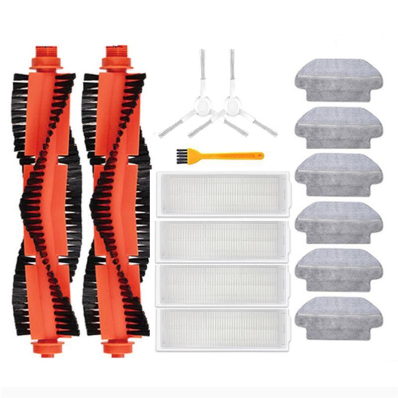 A84X-15PCS Spare Parts Accessories For Mijia STYTJ02YM 3C Robot Vacuum Cleaner Main Side Brush Filter Mop Cloth