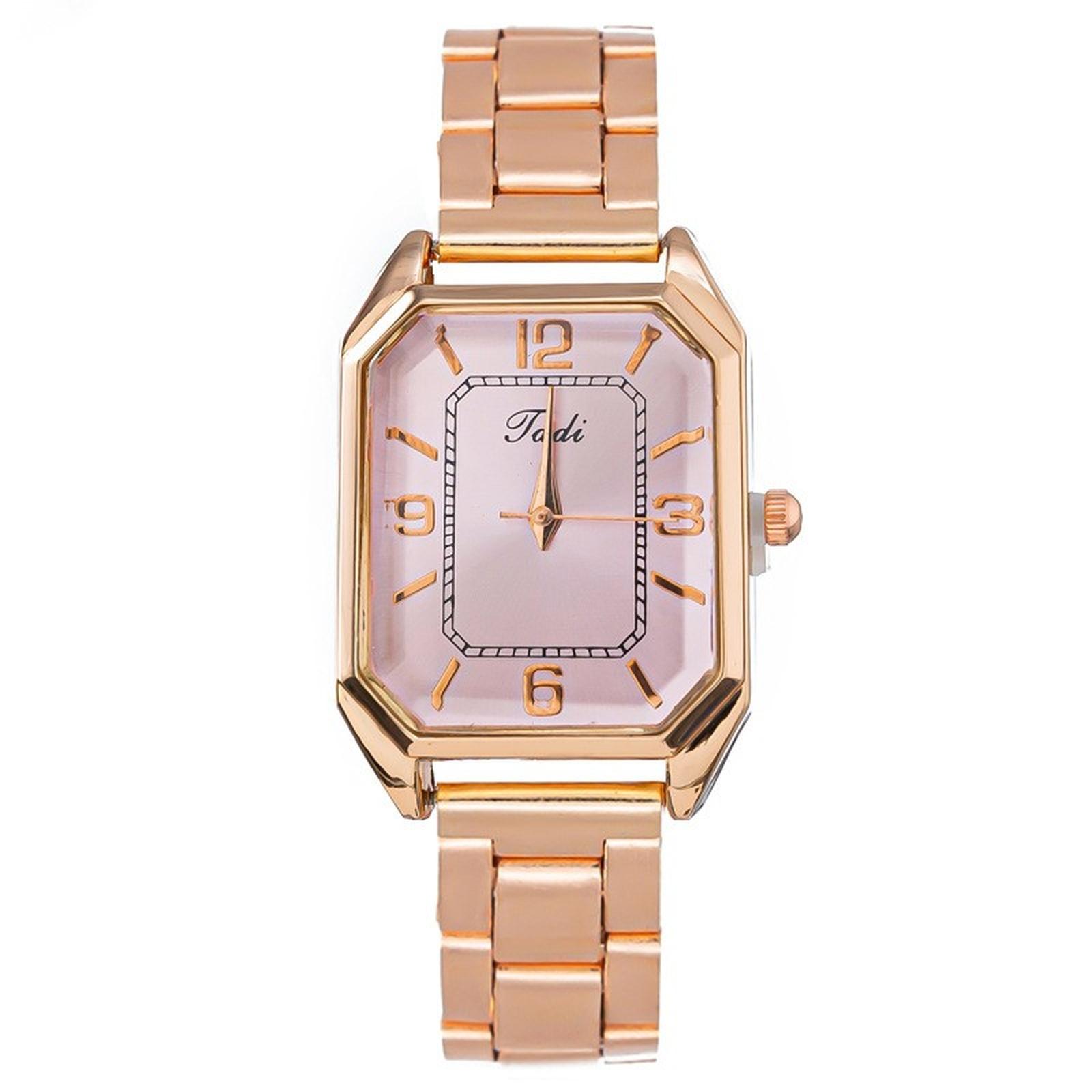 

Women Fashion Leather Watch One Size розовый